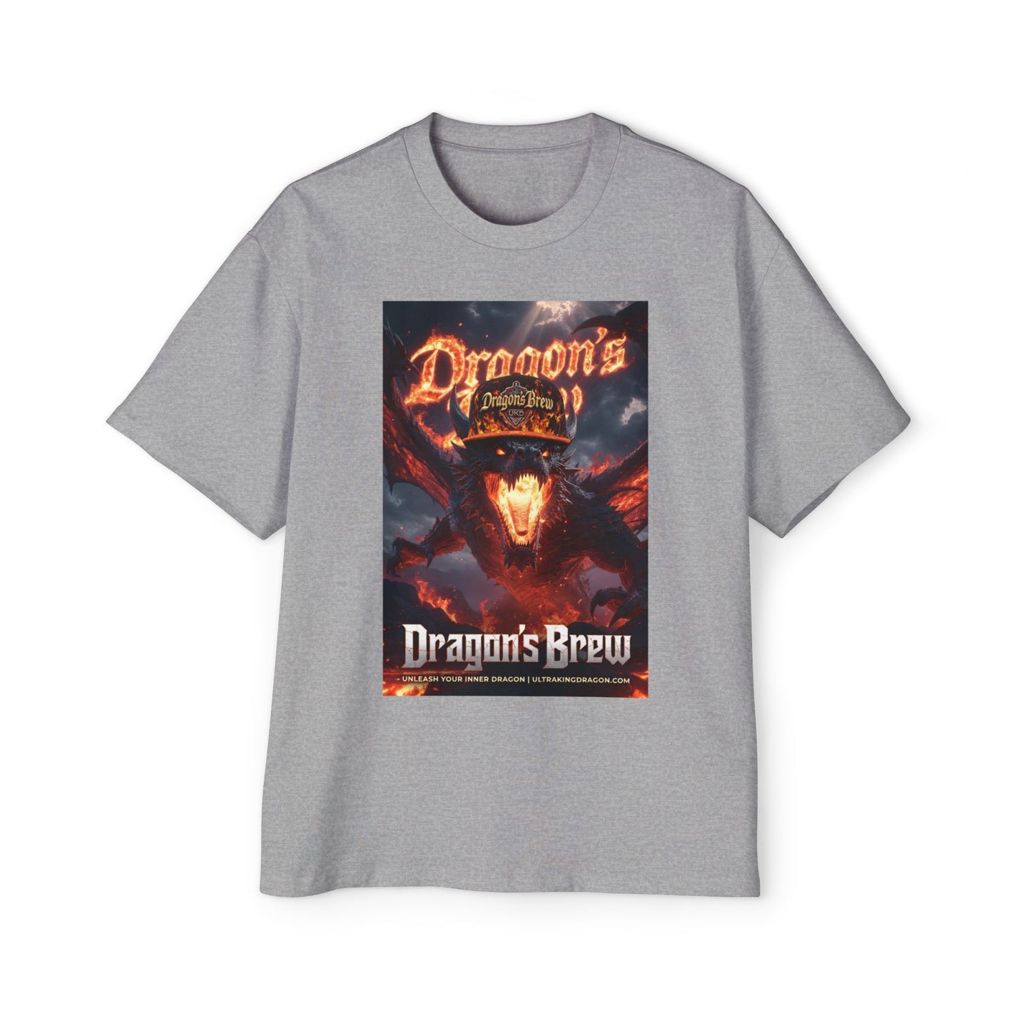 Dragon's Brew Graphic Tee — Fiery Dragon Beer Poster T-Shirt