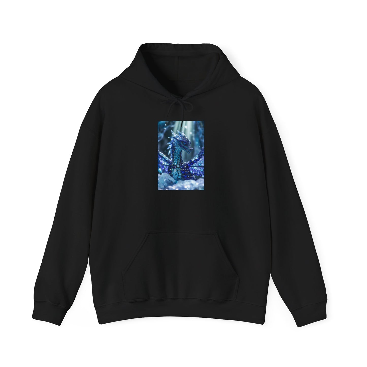 Blue Forest Dragon Hoodie — Mystic Night Scene Sweatshirt