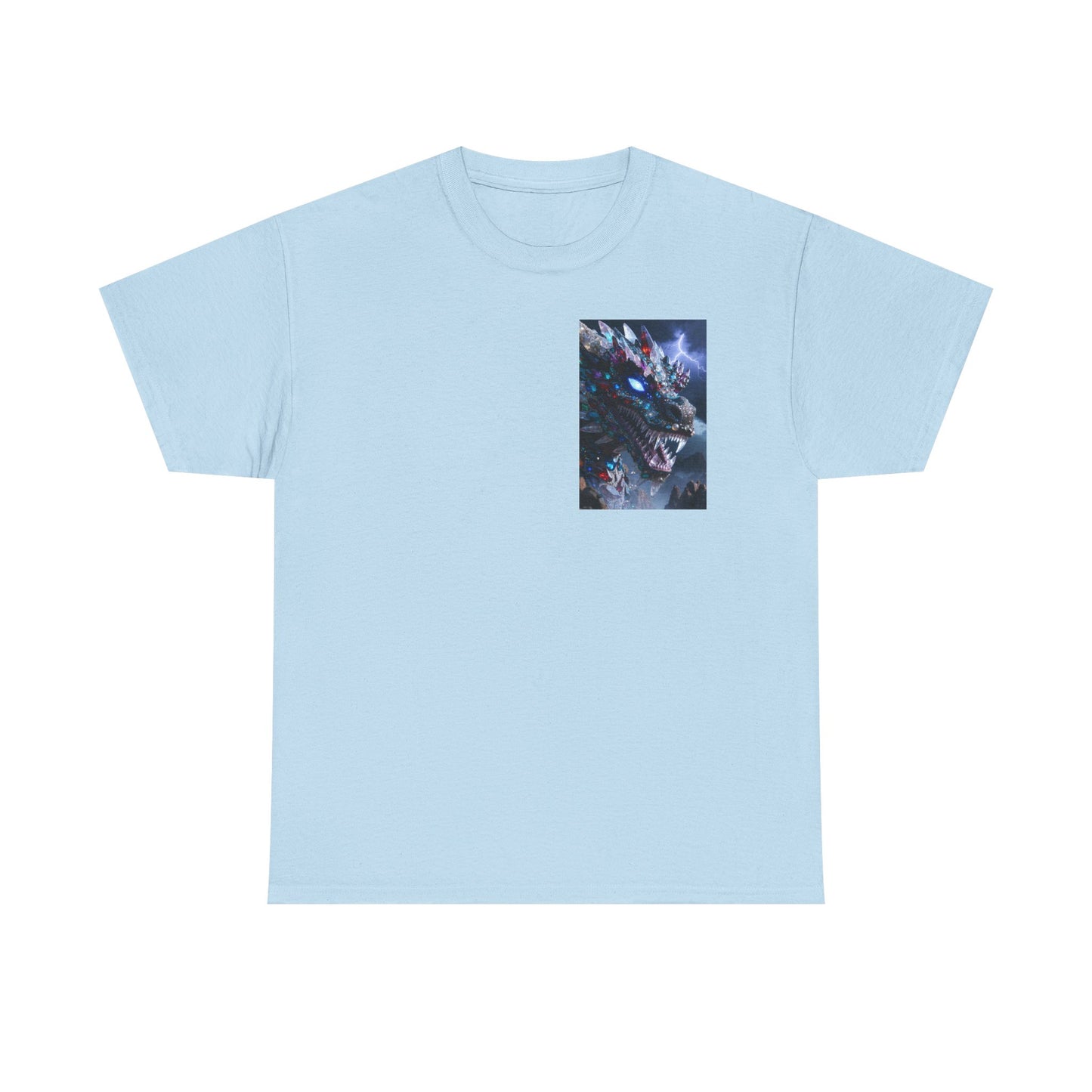 Wolf Dragon Galaxy Pocket Tee — Cosmic Wolf Graphic T-Shirt
