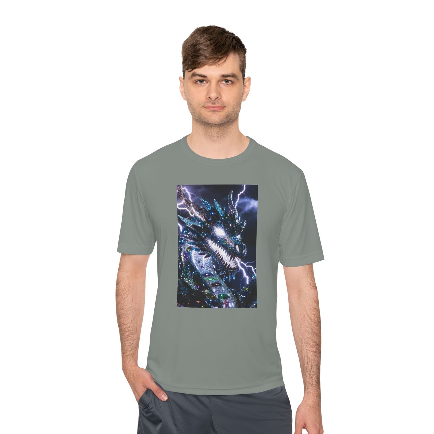 Lightning Dragon Graphic Tee — Cosmic Fantasy Dragon Shirt