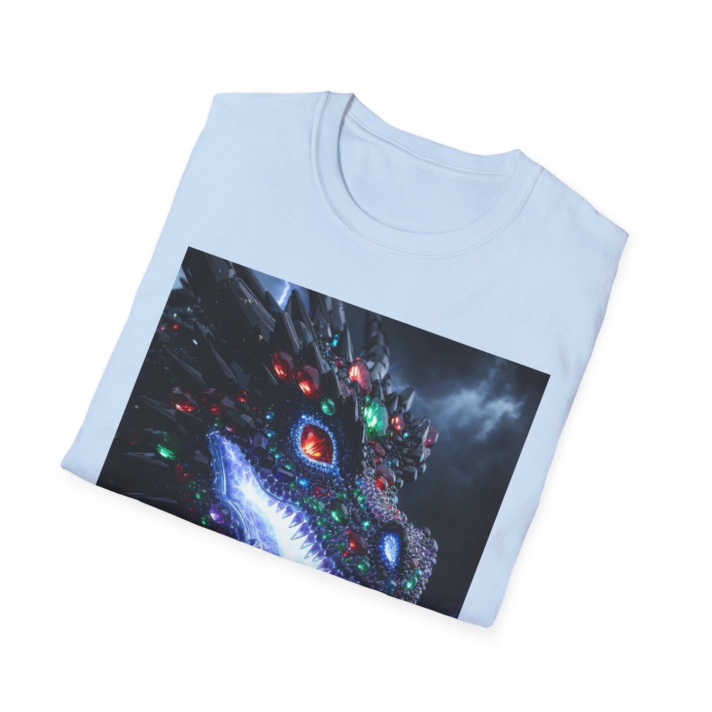 Cosmic Leviathan Shark T-Shirt — Neon Sci‑Fi Sea Monster Tee