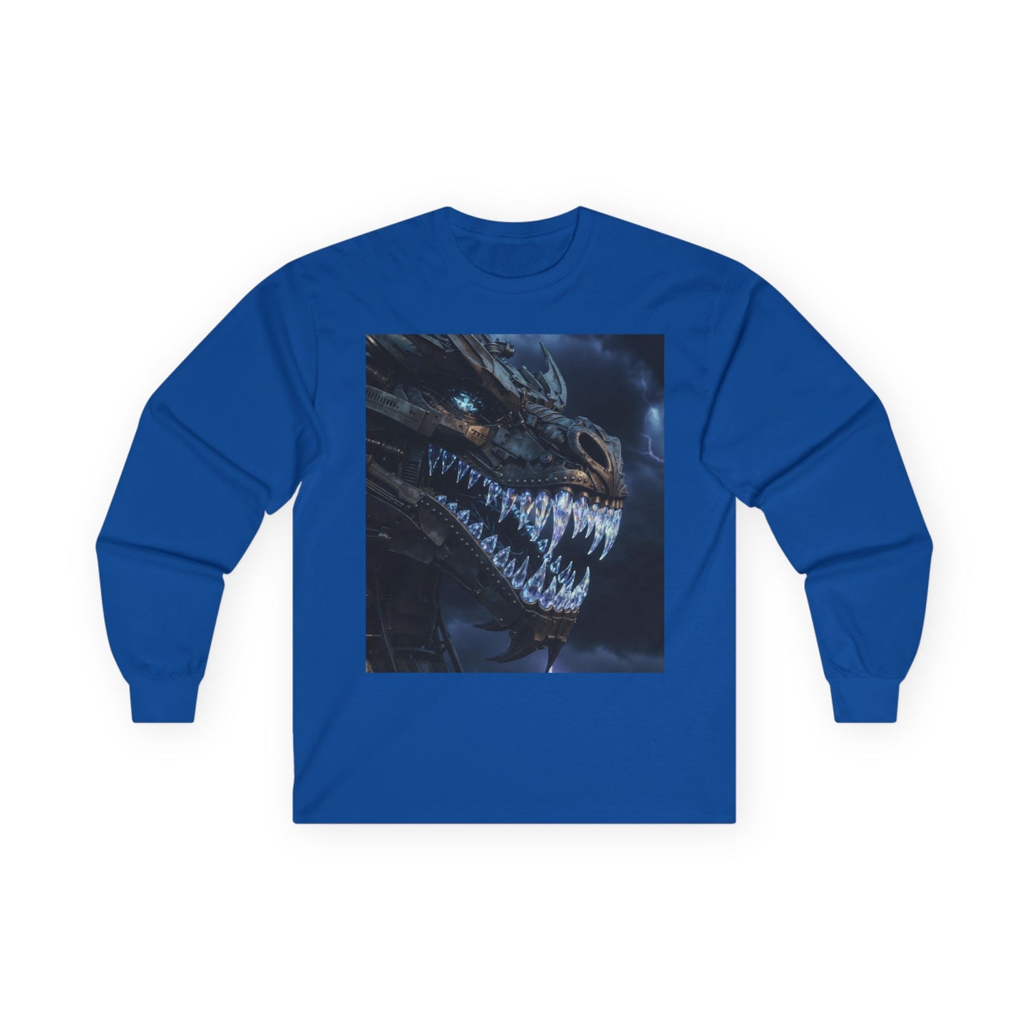Dragon Skull Long Sleeve Tee — Dark Fantasy Monster Graphic