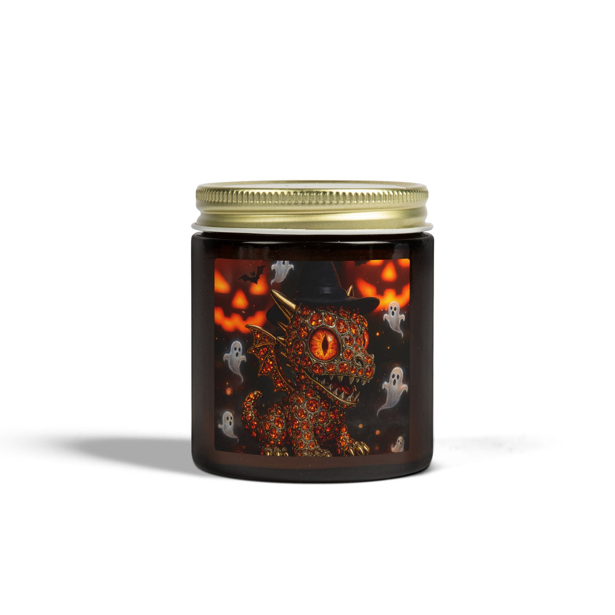 A Halloween Dragon LAVENDER AND MORE Scented Candles - Coconut Apricot Wax, Decorative Gifts, Home Fragrance, Fall Decor, Spooky Candle