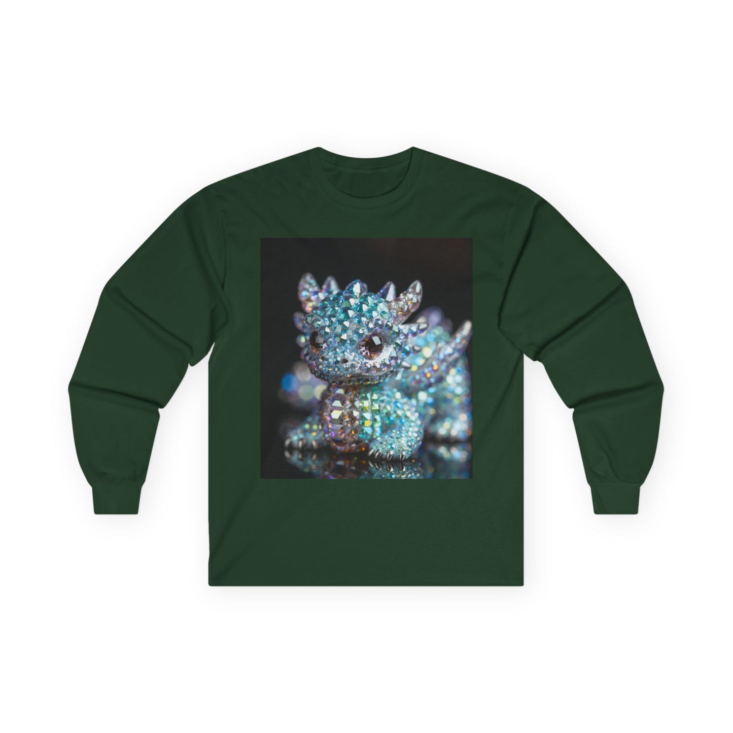 Crystal Bejeweled Dragon Long Sleeve Tee