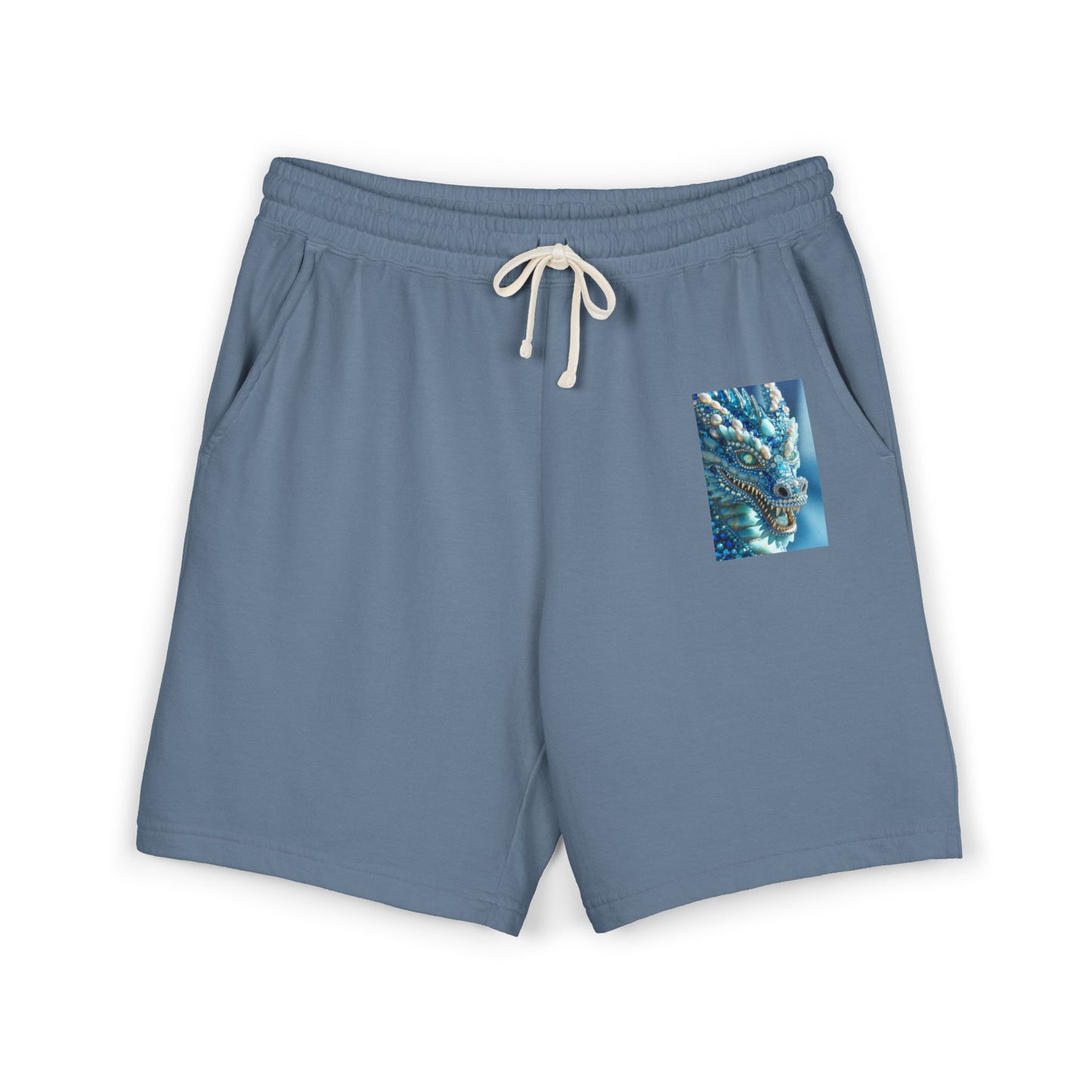 Lightweight Fleece Sweat Shorts — Pocket Sea Breeze Graphic