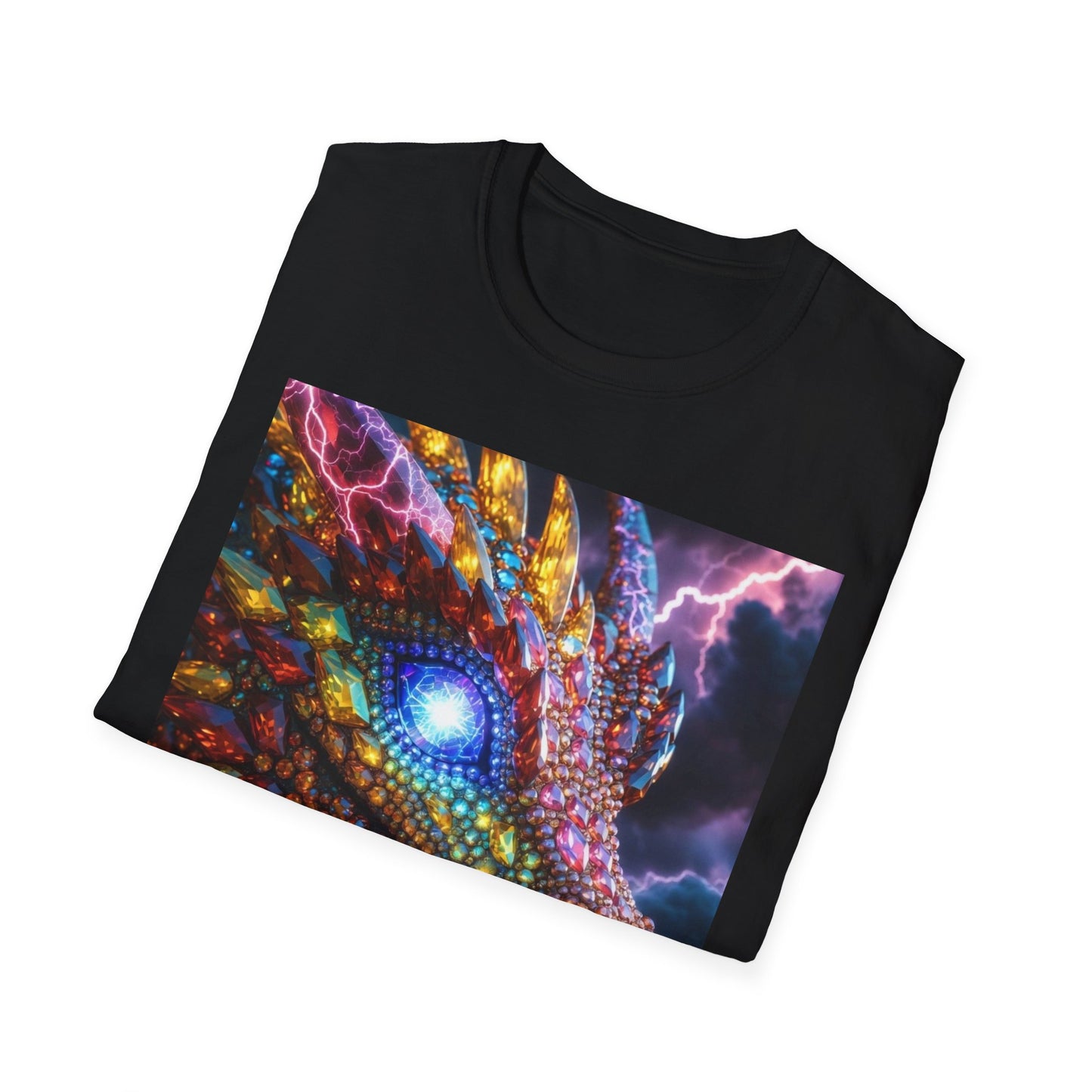 Dragon Head T-Shirt — Colorful Lightning Fantasy Graphic Tee