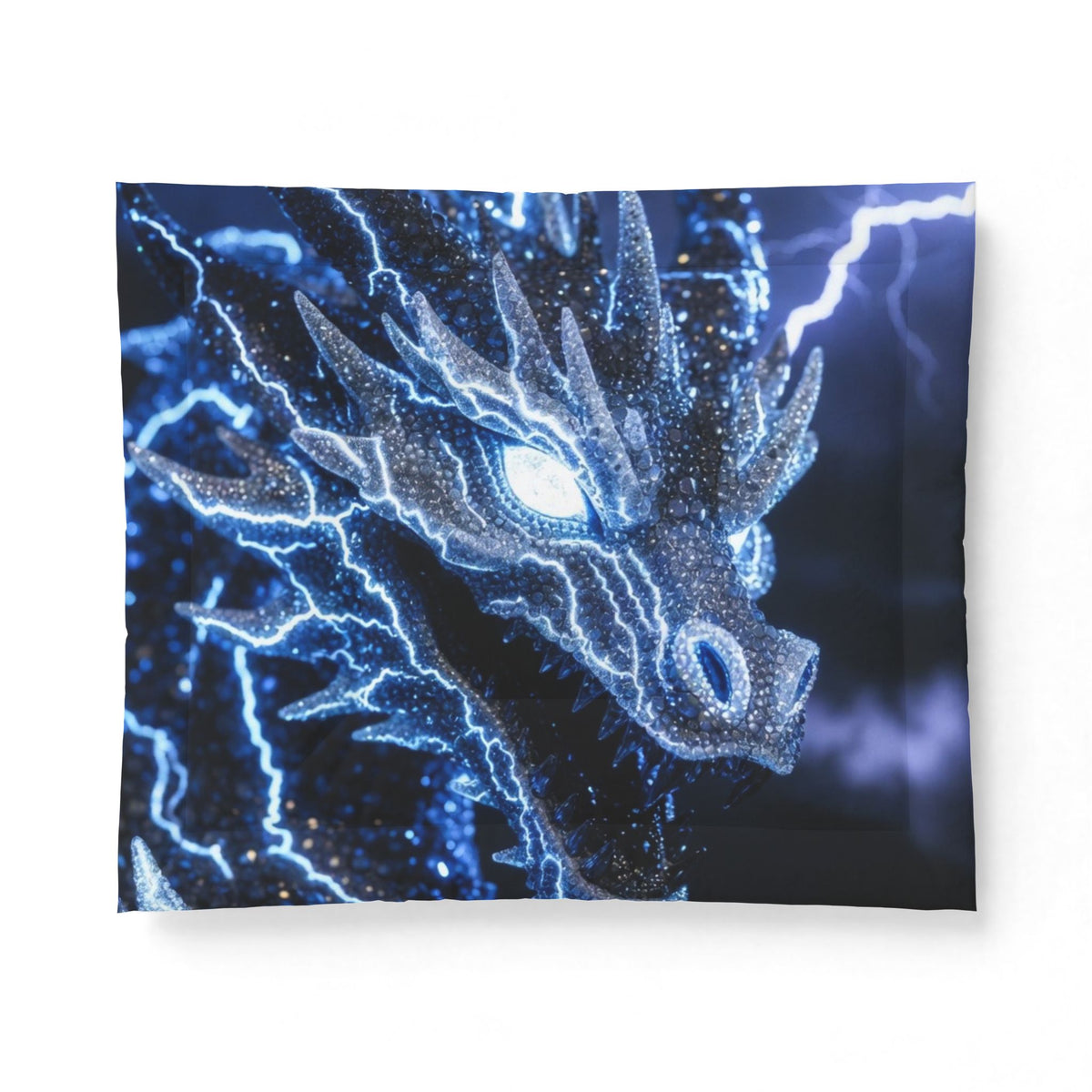 #1 Selling Electric Blue Dragon Cotton Comforter — Lightning Fantasy Bedding