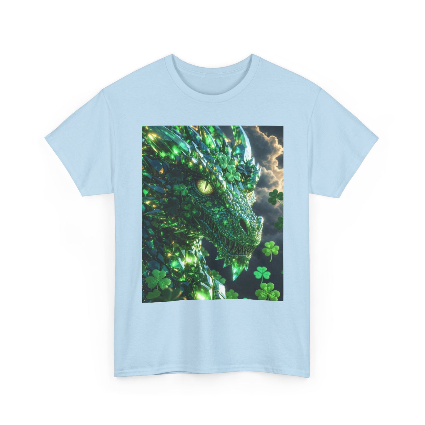 St. Patrick’s Day Green Dragon T-Shirt — Lucky Shamrock Fantasy Tee