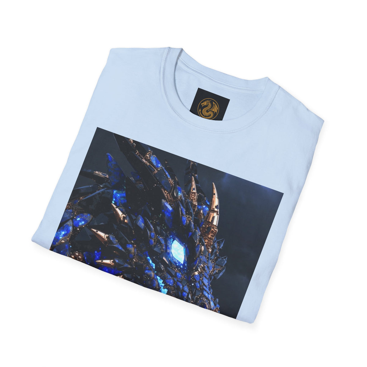 Blue Crystal Dragon T-Shirt — Mythical Fantasy Dragon Tee