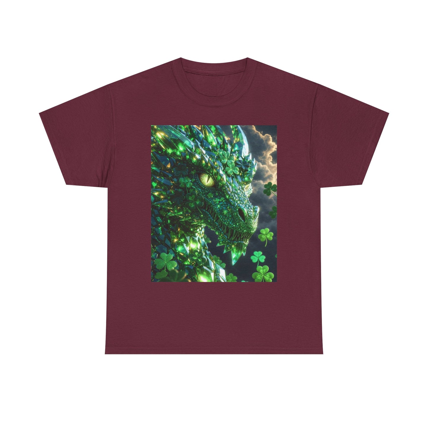 St. Patrick’s Day Green Dragon T-Shirt — Lucky Shamrock Fantasy Tee