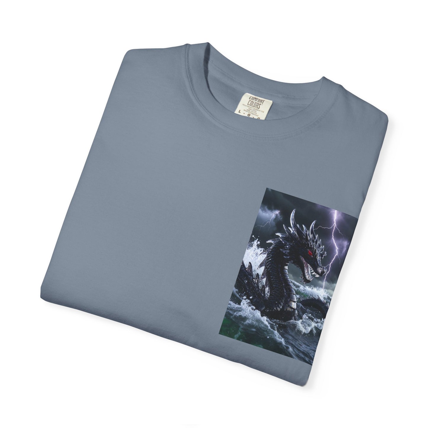 A Dragon Storm Graphic T-Shirt — Dark Fantasy Chest Print
