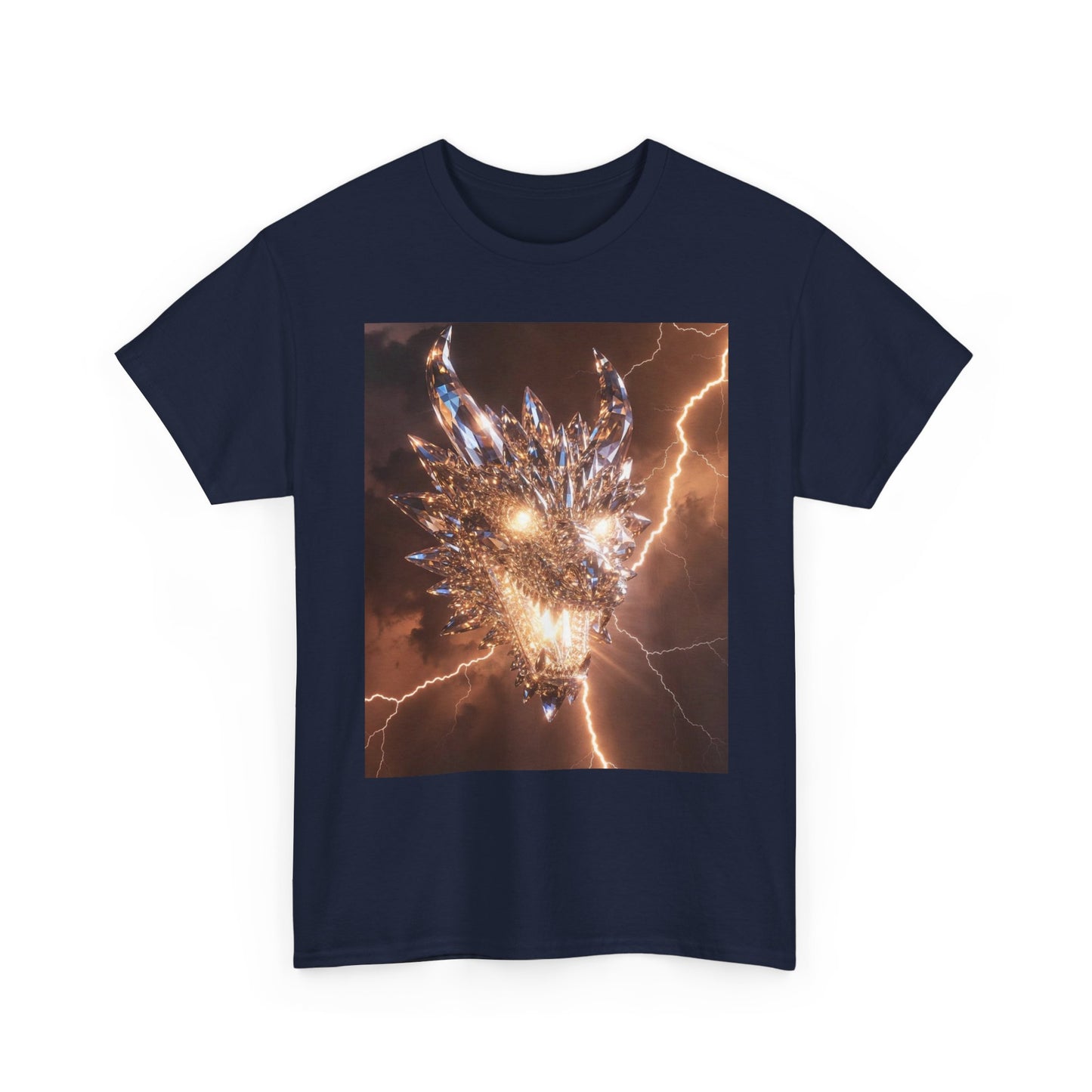 Dragon Lightning Graphic Tee — Fiery Electric Fantasy T-Shirt