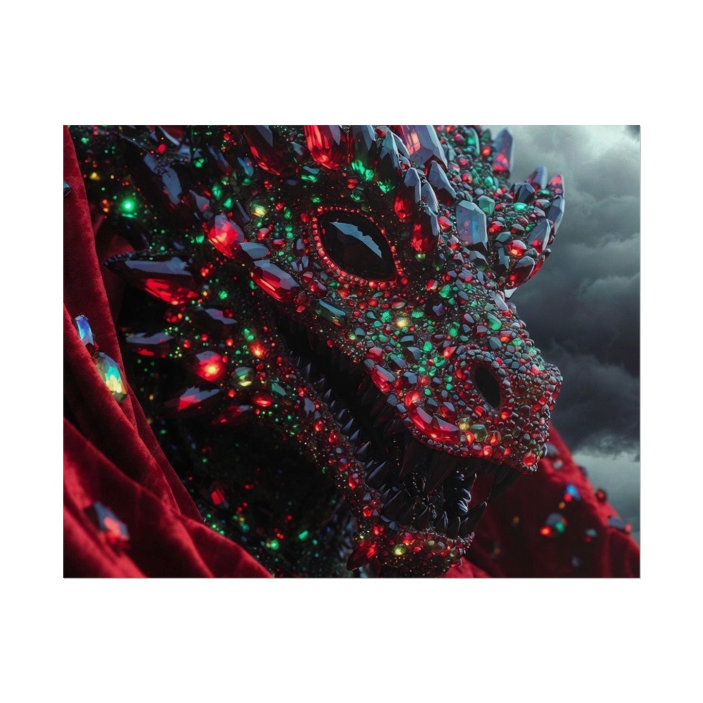 Rolled Poster — Jewel-Encrusted Dragon Art Print