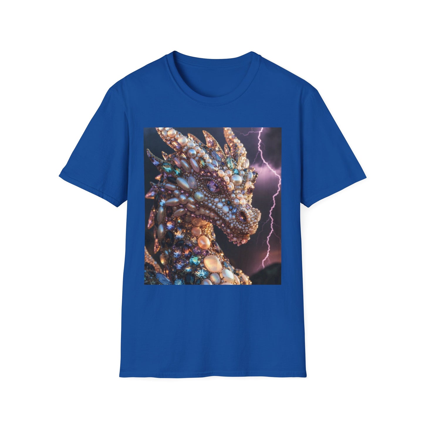 Dragon Gem Art T-Shirt — Fantasy Lightning Dragon Graphic Tee