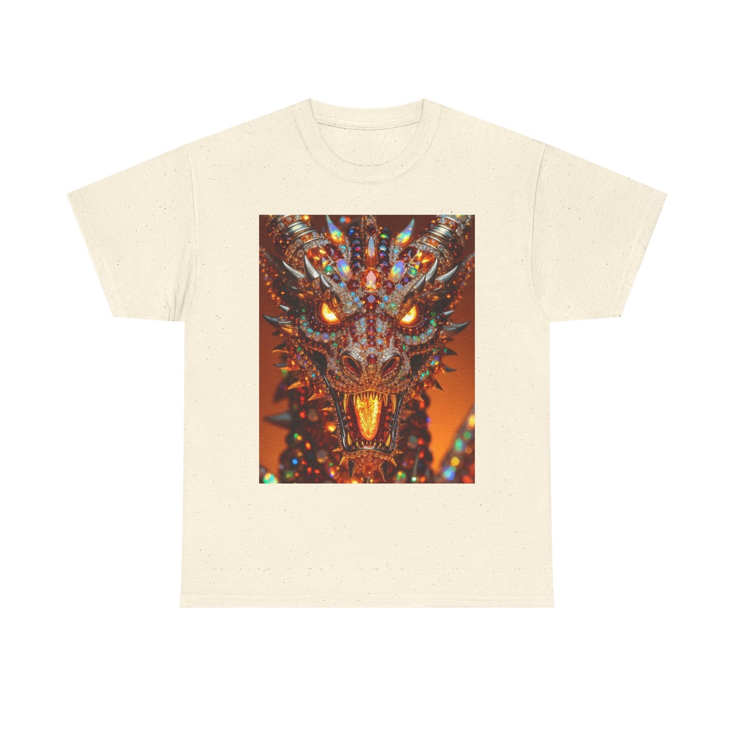 Dragon Face T-Shirt — Fiery Mythical Creature Graphic Tee