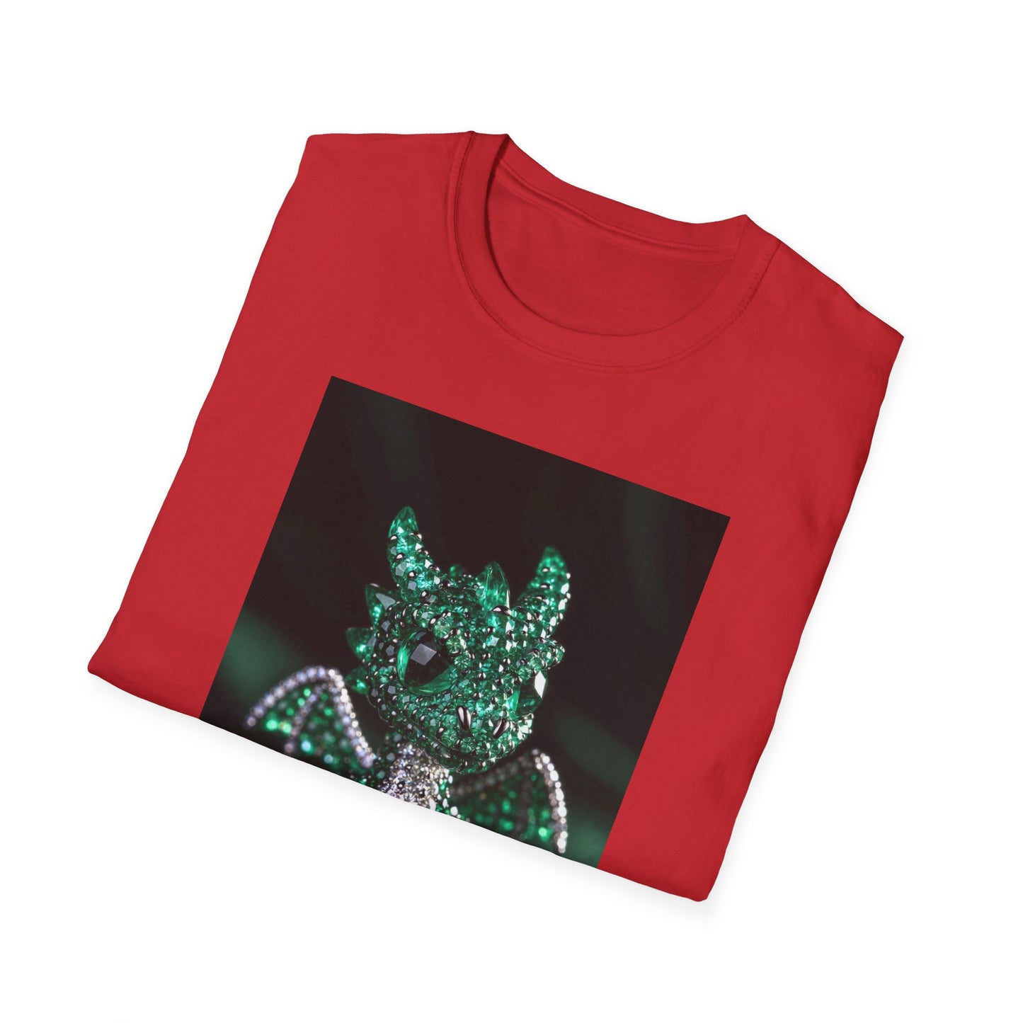 Emerald Storm Dragon T-Shirt — Neon Fantasy Dragon Graphic Tee