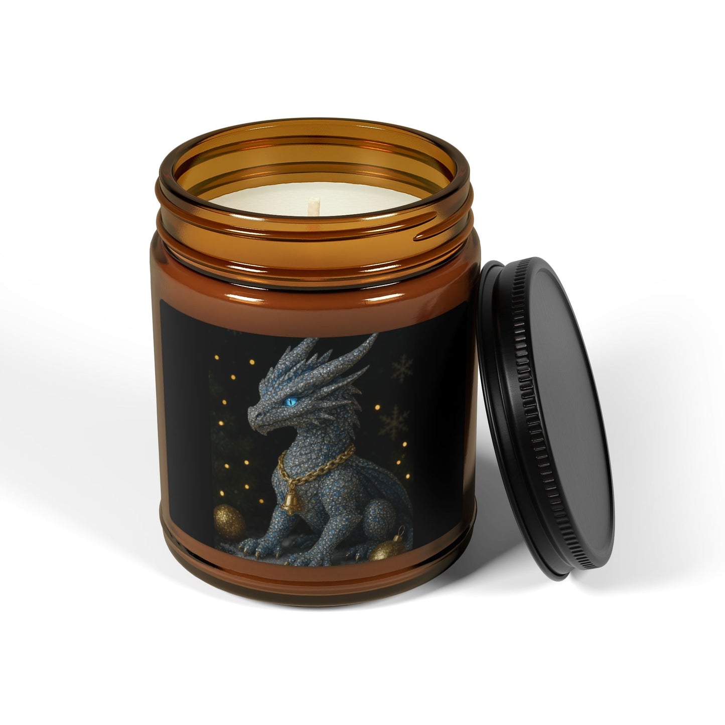 Mystical Dragon Christmas Joy Multiple Scents Candle - Amber Jar