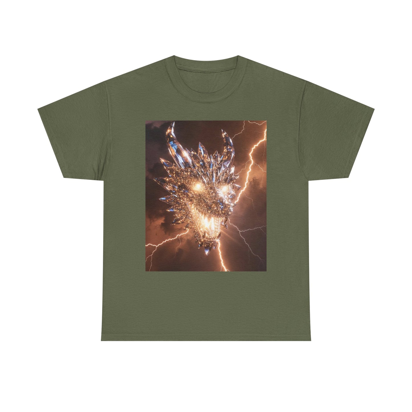 Dragon Lightning Graphic Tee — Fiery Electric Fantasy T-Shirt