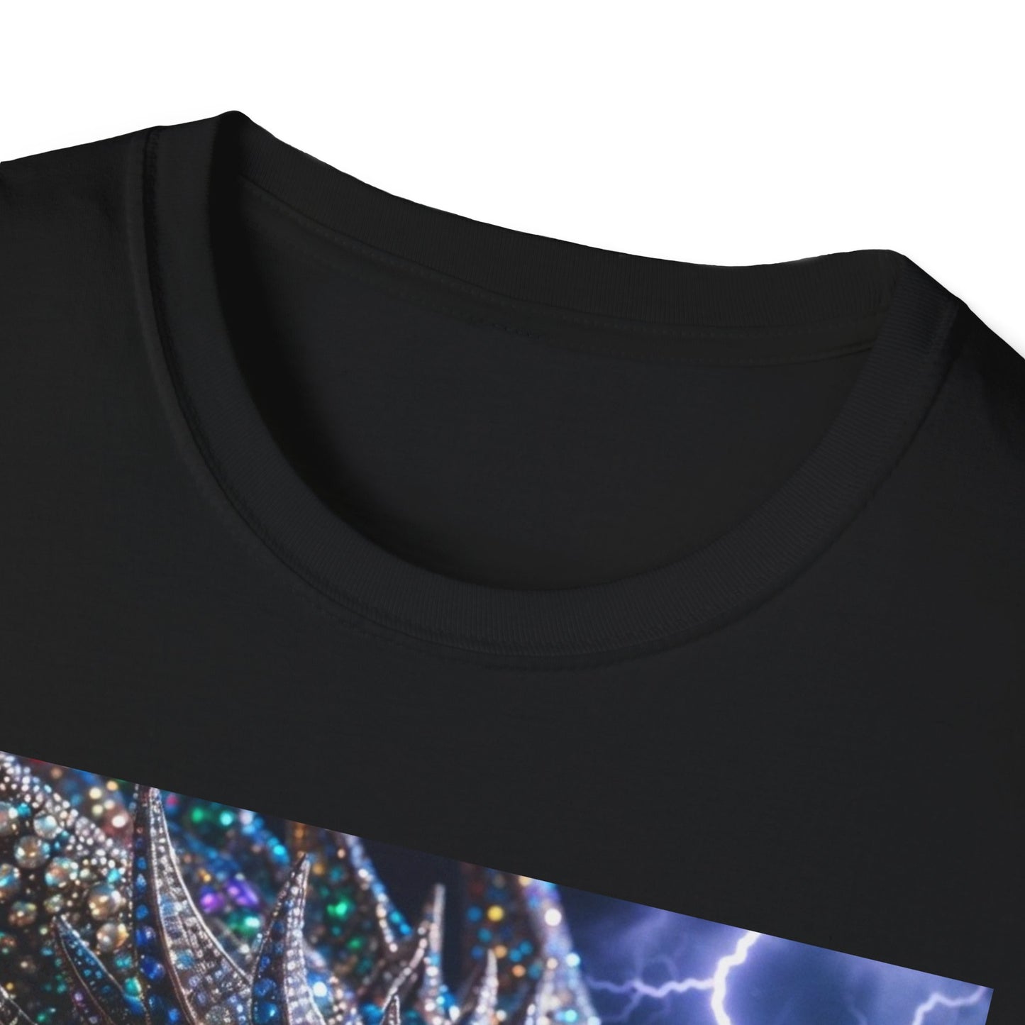 Dragon Lightning T-Shirt — Neon Crystal Fantasy Graphic Tee