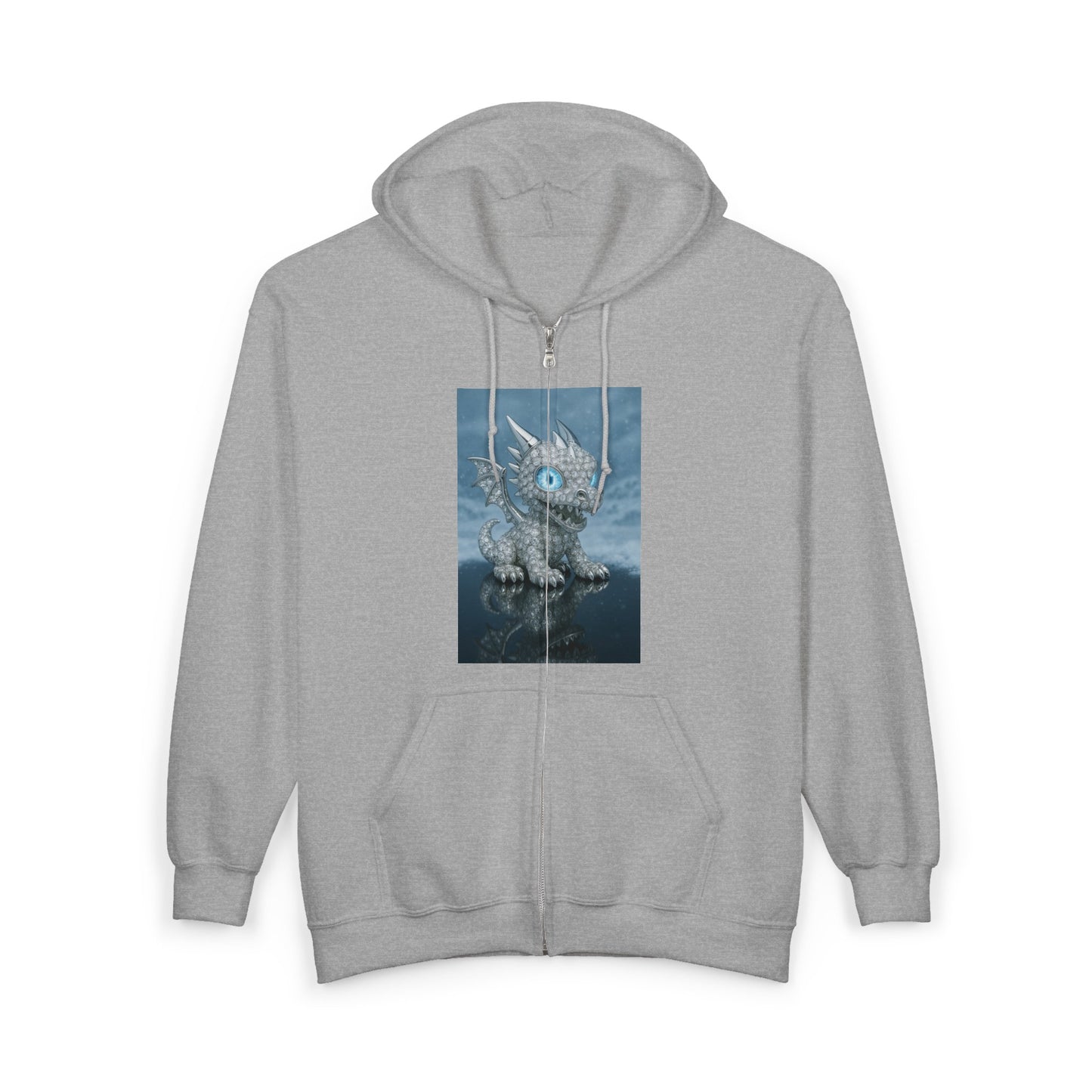 Cool Graphic Zip-Up Hoodie, Dragon Art Sweatshirt, Cozy Unisex Outerwear, Perfect Gift for Fans, Unique Winter Layer