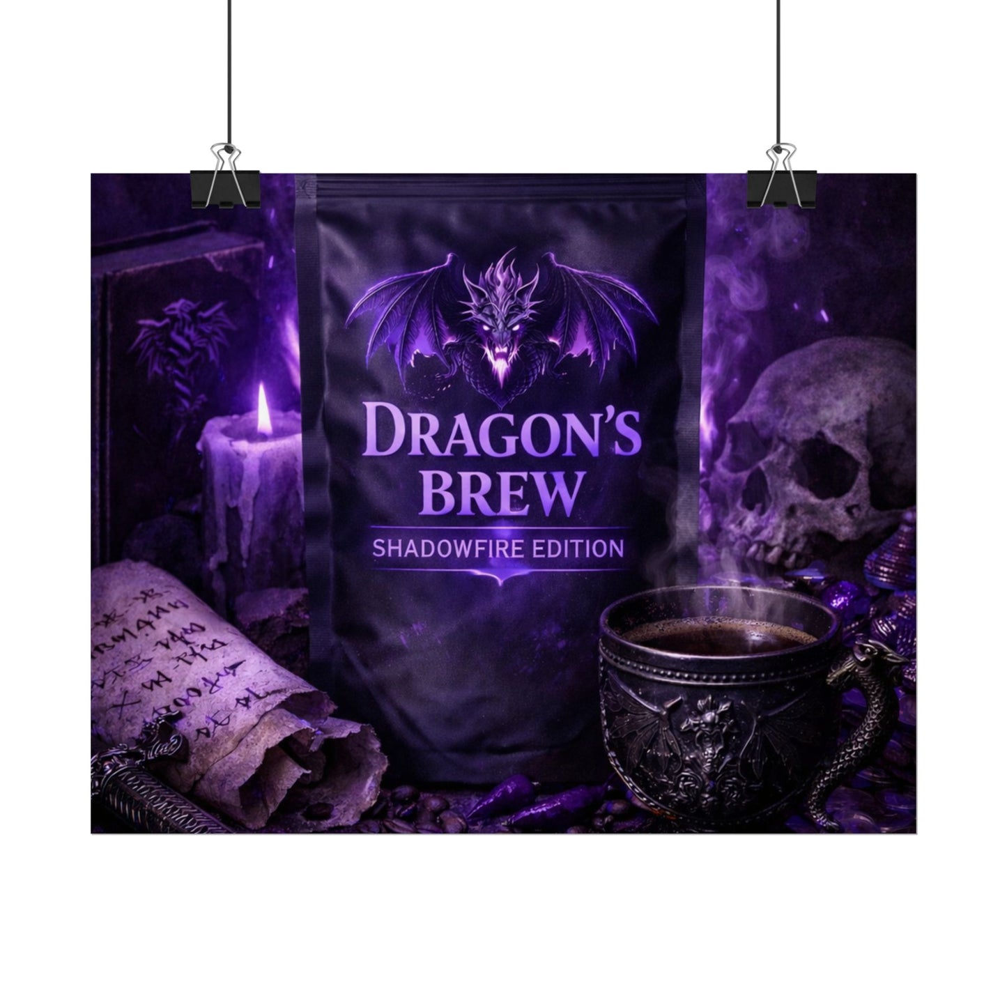 Rolled Poster — "Dragon’s Brew: Shadowfire Edition" Fantasy Poster