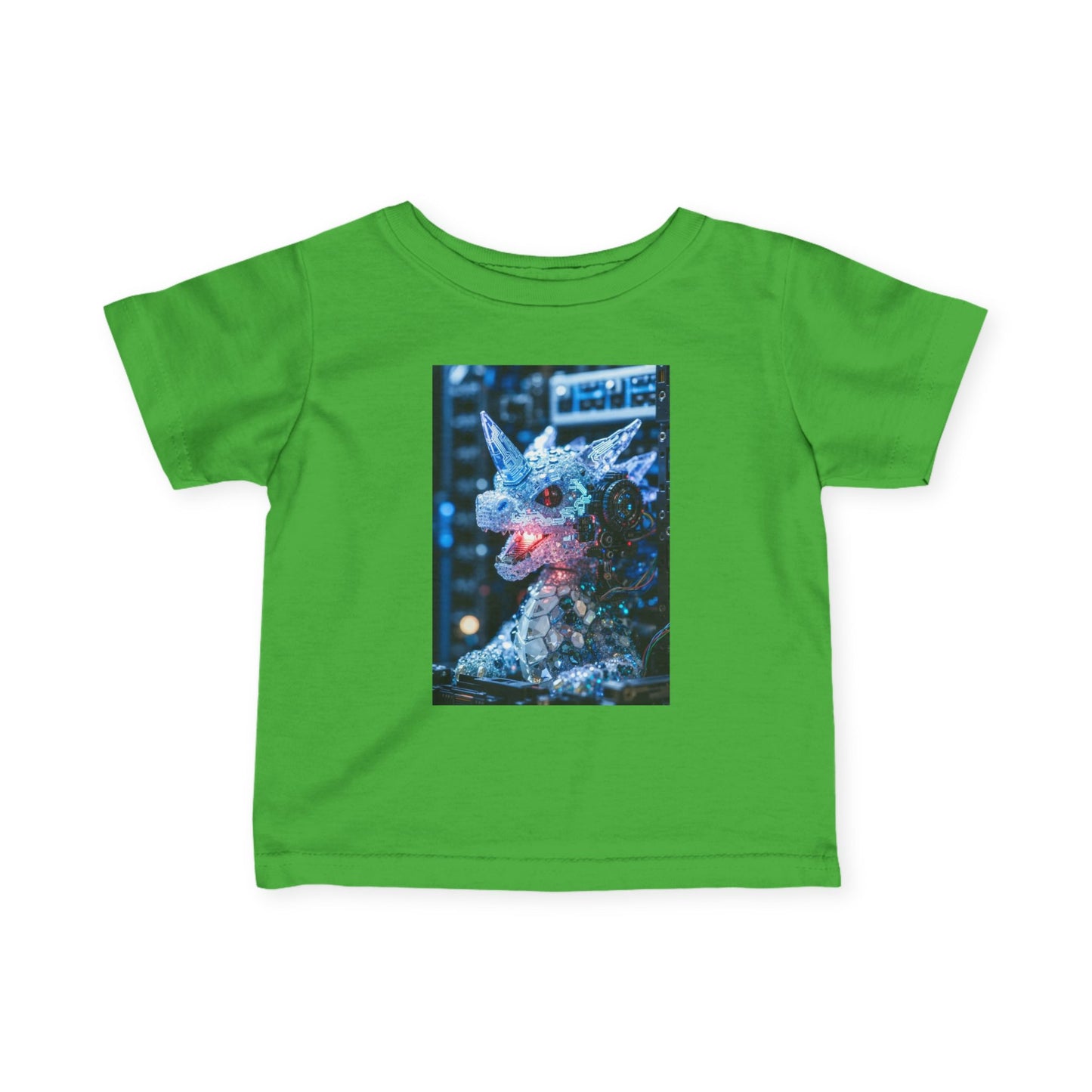 Infant Tee — Sparkly Festive Dragon Illustration