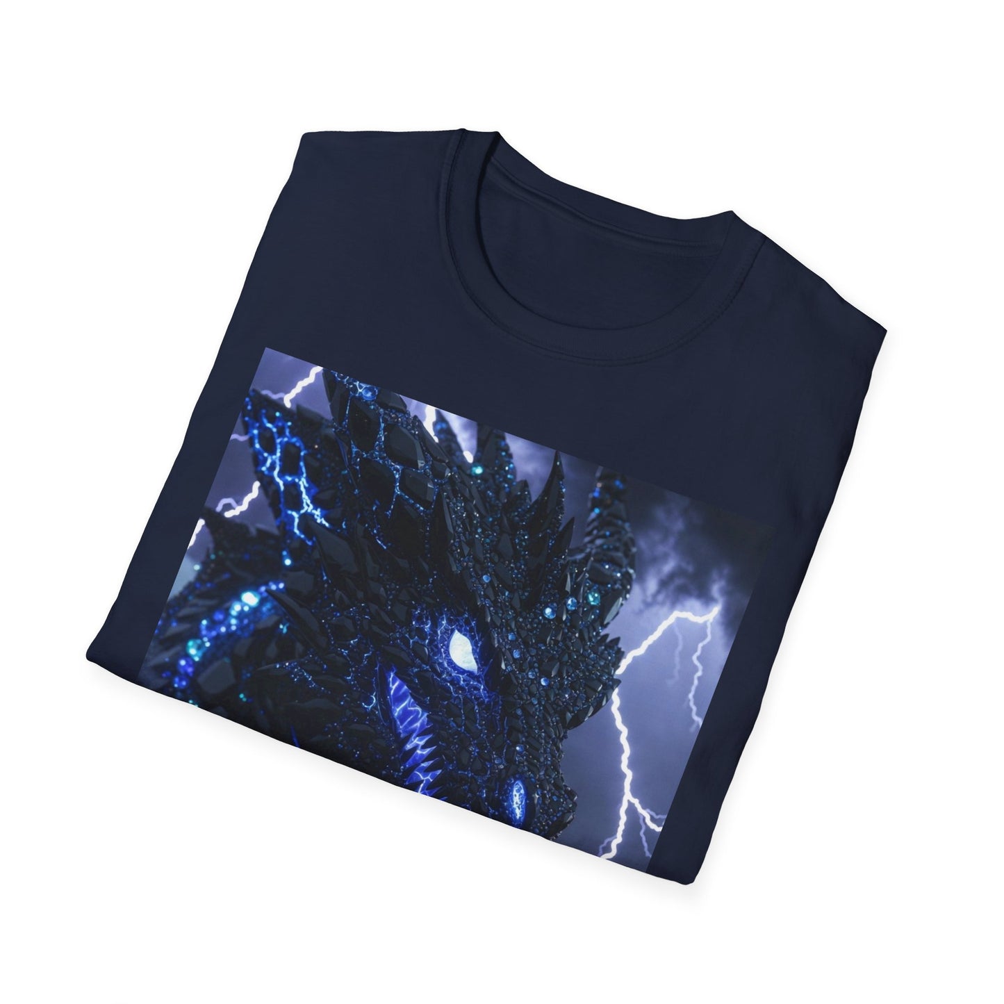 Lightning Godzilla T-Shirt – Neon Blue Monster Tee