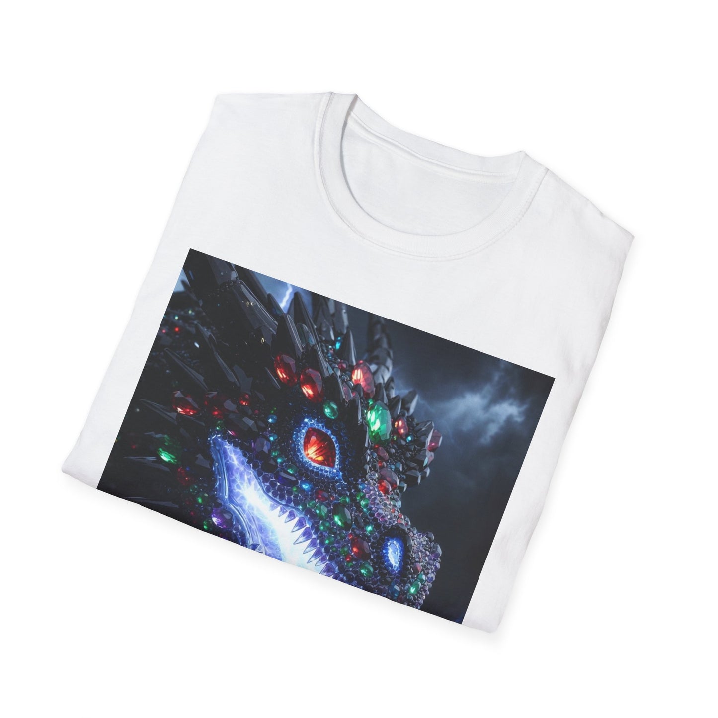 Cosmic Leviathan Shark T-Shirt — Neon Sci‑Fi Sea Monster Tee