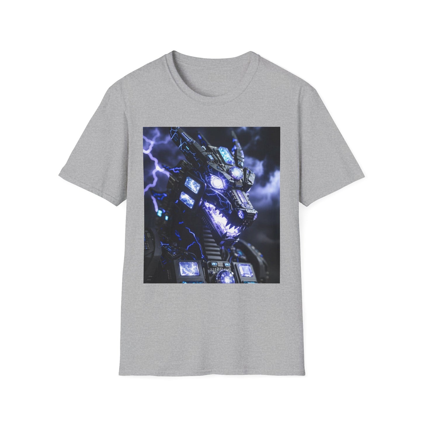 Dragon Mech Lightning T-Shirt — Cyber Dragon Graphic Tee