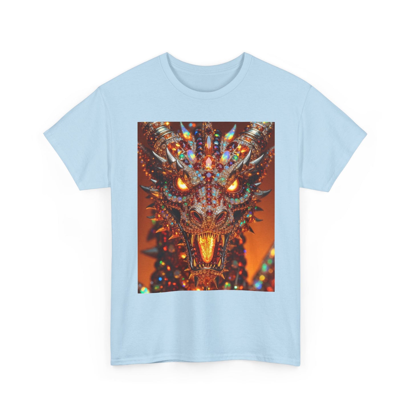 Dragon Face T-Shirt — Fiery Mythical Creature Graphic Tee