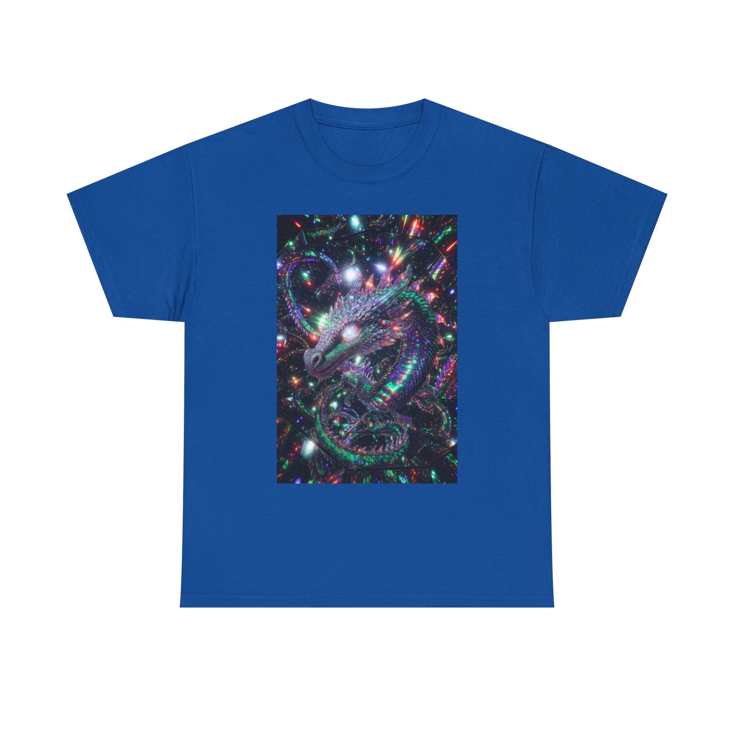 Cosmic Dragon T‑Shirt — Neon Galaxy Serpent Graphic Tee