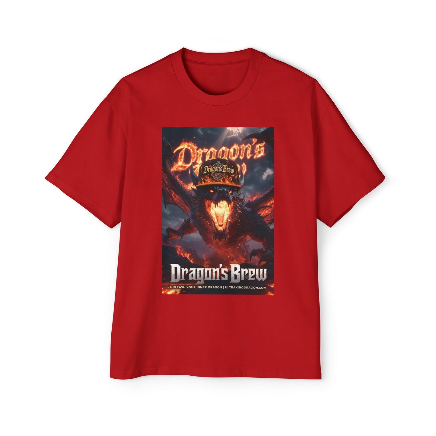 Dragon's Brew Graphic Tee — Fiery Dragon Beer Poster T-Shirt