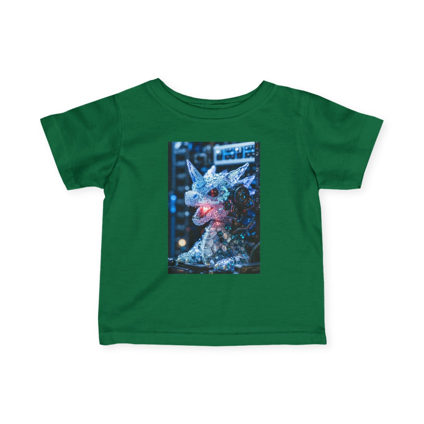 Infant Tee — Sparkly Festive Dragon Illustration