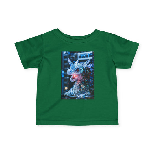 Infant Tee — Sparkly Festive Dragon Illustration