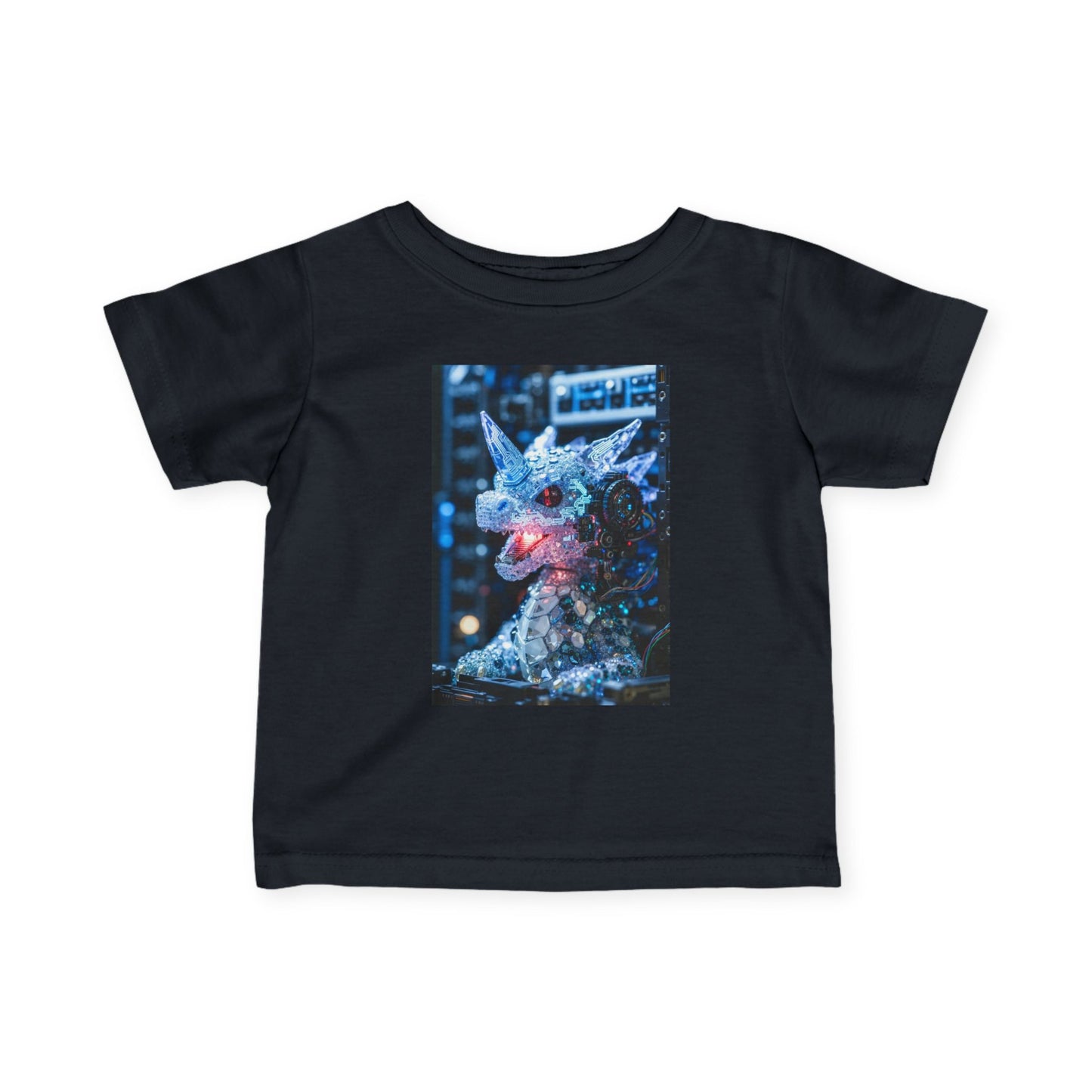 Infant Tee — Sparkly Festive Dragon Illustration