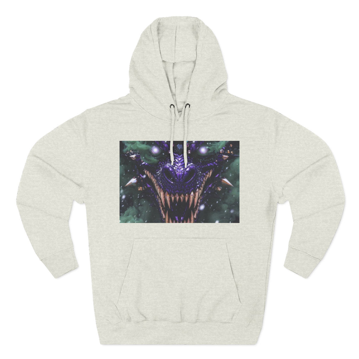 A Mystic Cosmic 🐉 Hoodie — Astral Galaxy Cat Chest Print Fleece Hoodie