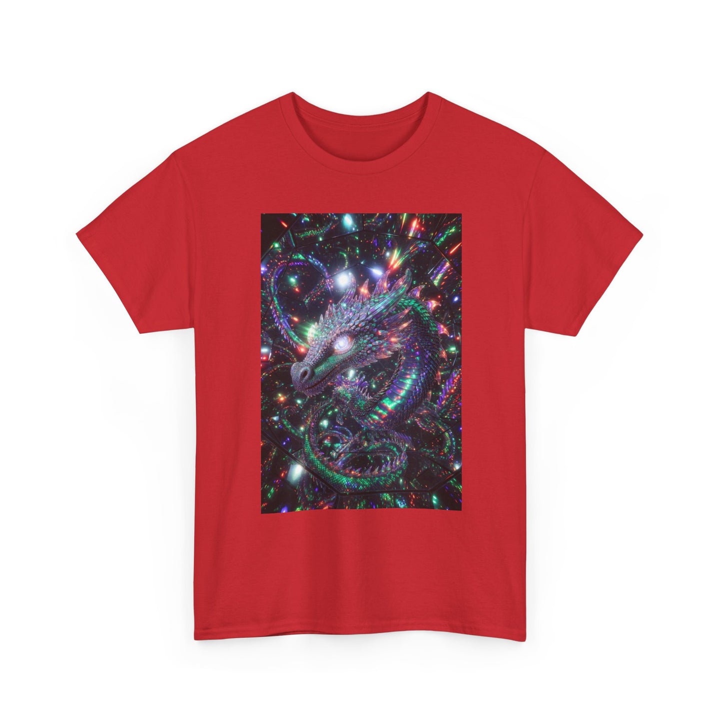 Cosmic Dragon T‑Shirt — Neon Galaxy Serpent Graphic Tee