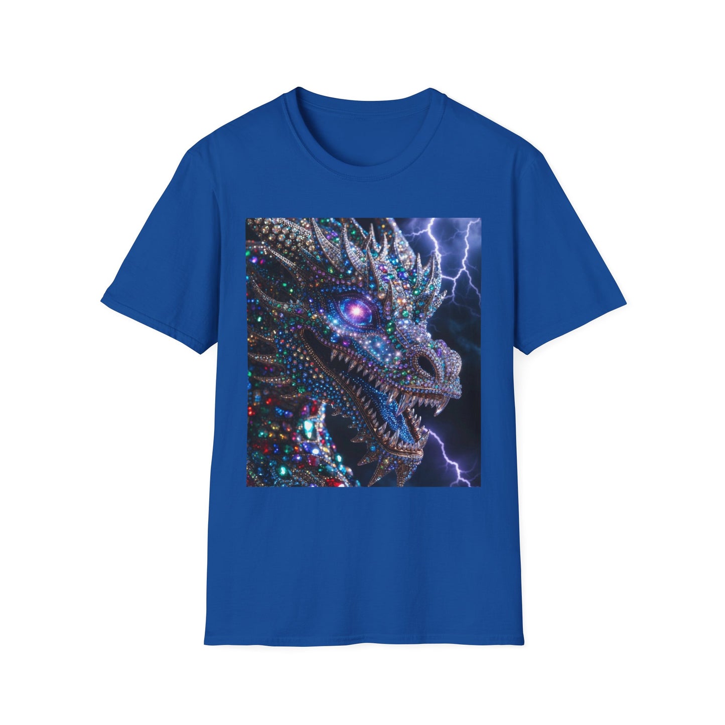 Dragon Lightning T-Shirt — Neon Crystal Fantasy Graphic Tee