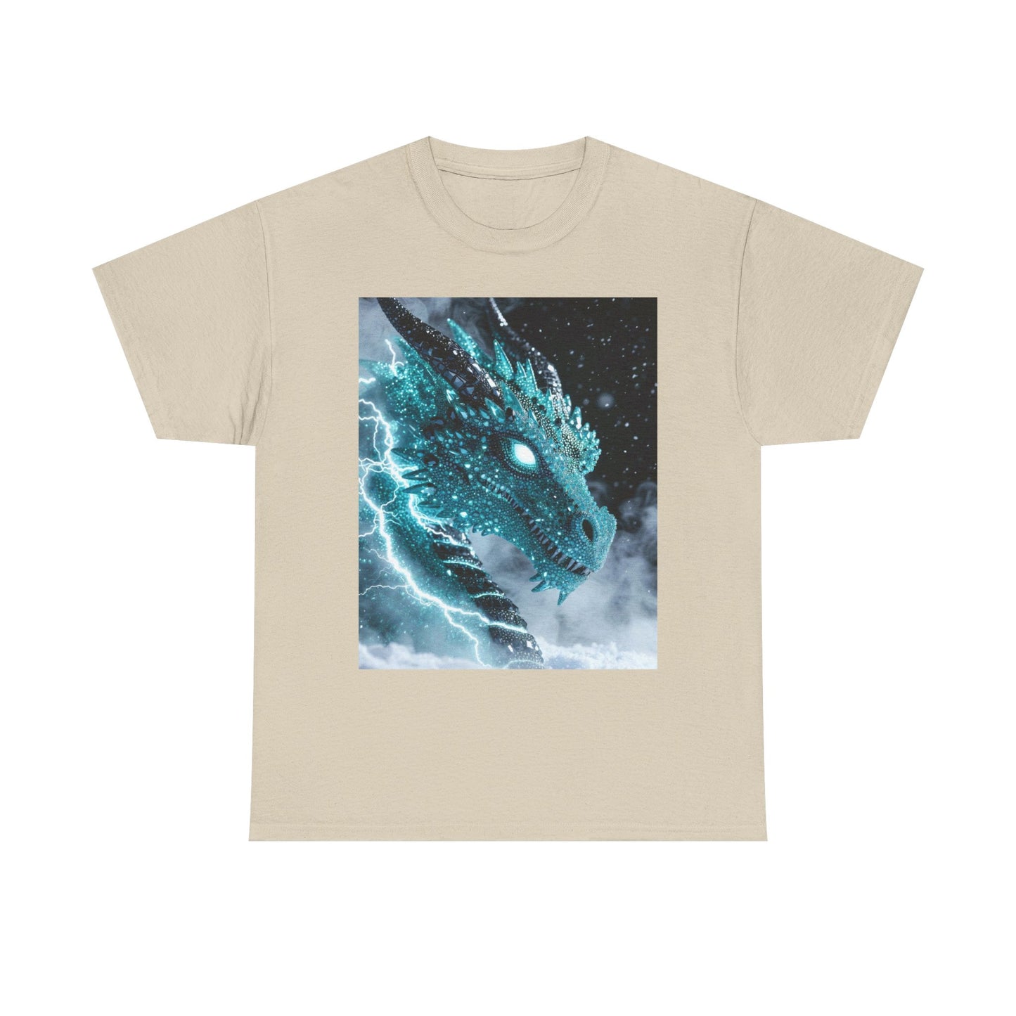 Dragon Storm T-Shirt — Electric Blue Dragon Graphic Tee
