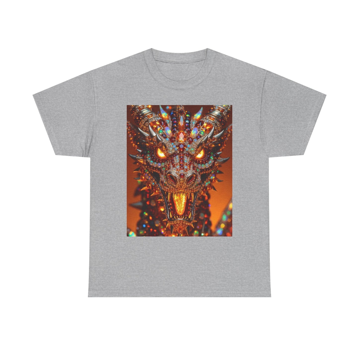 Dragon Face T-Shirt — Fiery Mythical Creature Graphic Tee