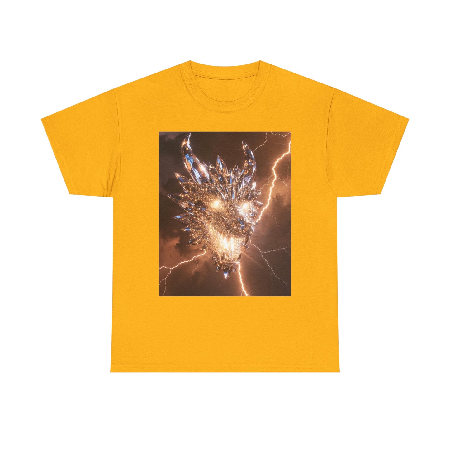 Dragon Lightning Graphic Tee — Fiery Electric Fantasy T-Shirt