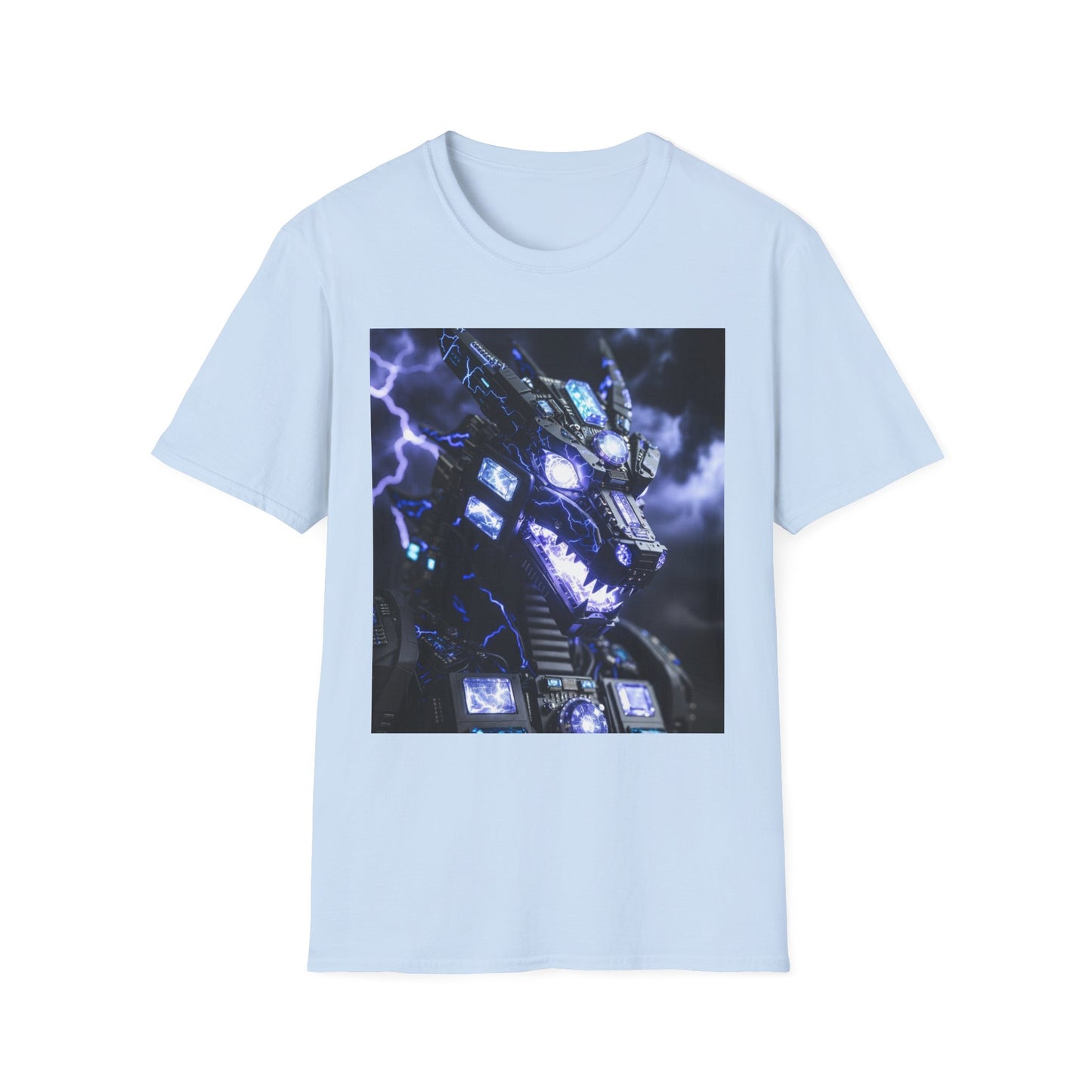 Dragon Mech Lightning T-Shirt — Cyber Dragon Graphic Tee