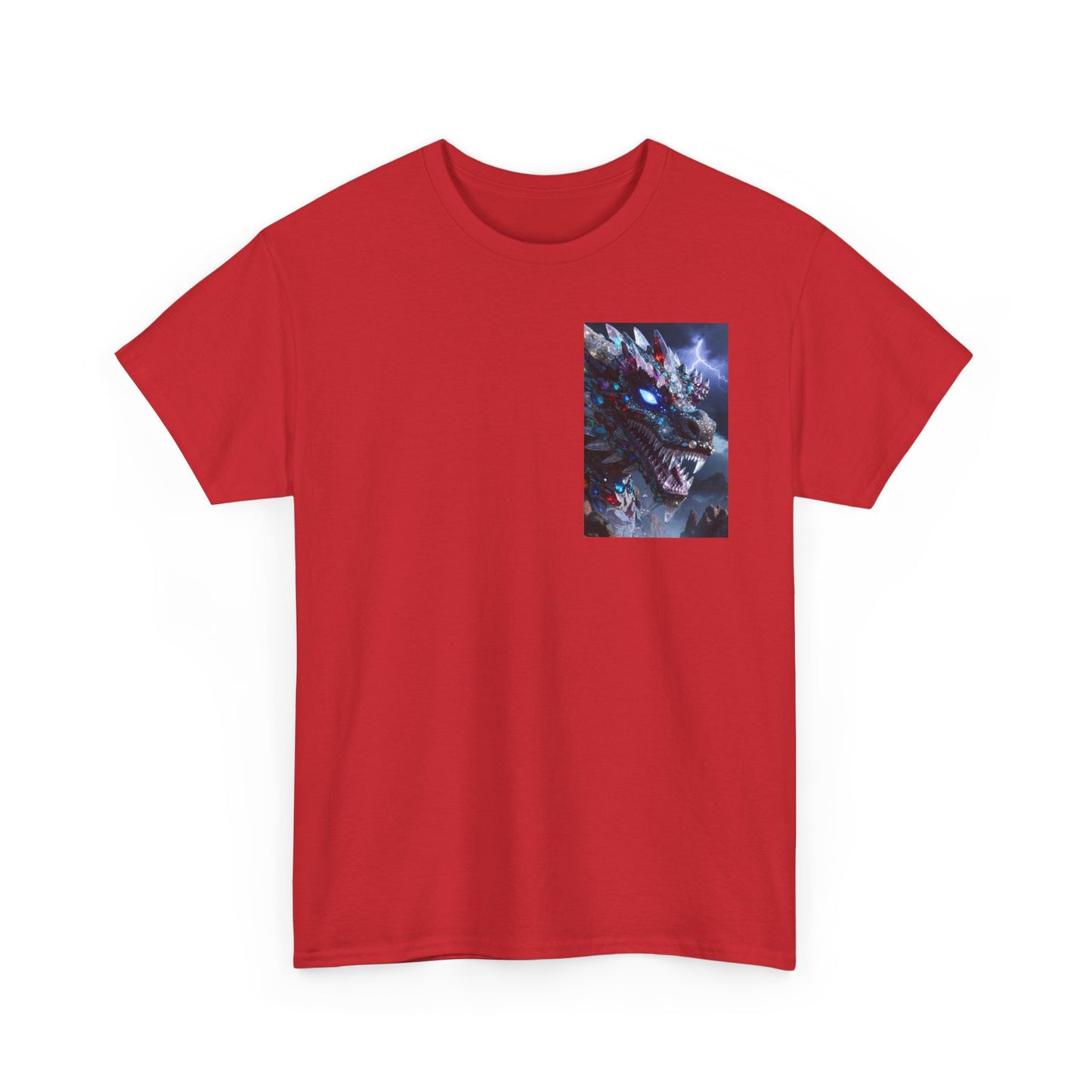 Wolf Dragon Galaxy Pocket Tee — Cosmic Wolf Graphic T-Shirt