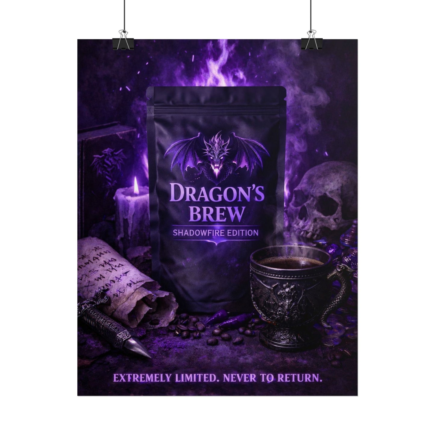Rolled Poster — "Dragon’s Brew: Shadowfire Edition" Fantasy Poster