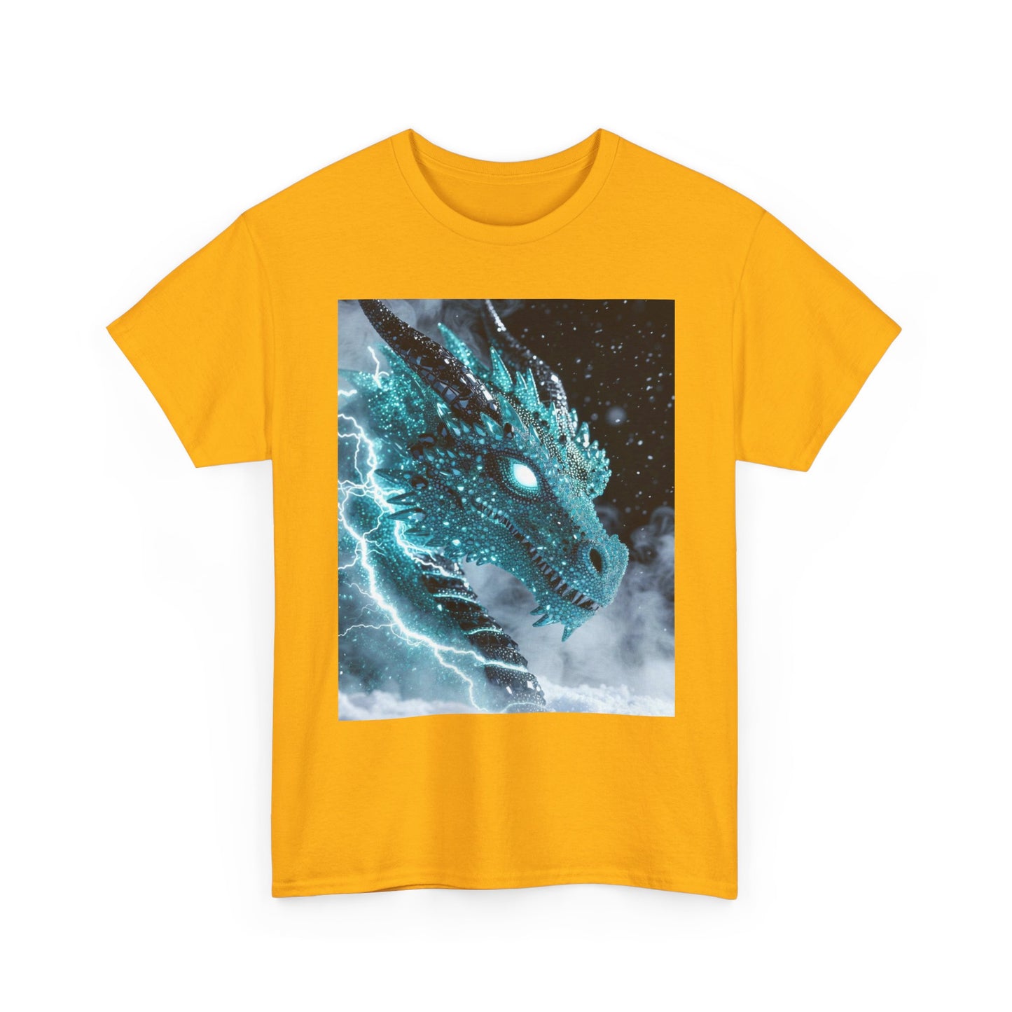 Dragon Storm T-Shirt — Electric Blue Dragon Graphic Tee