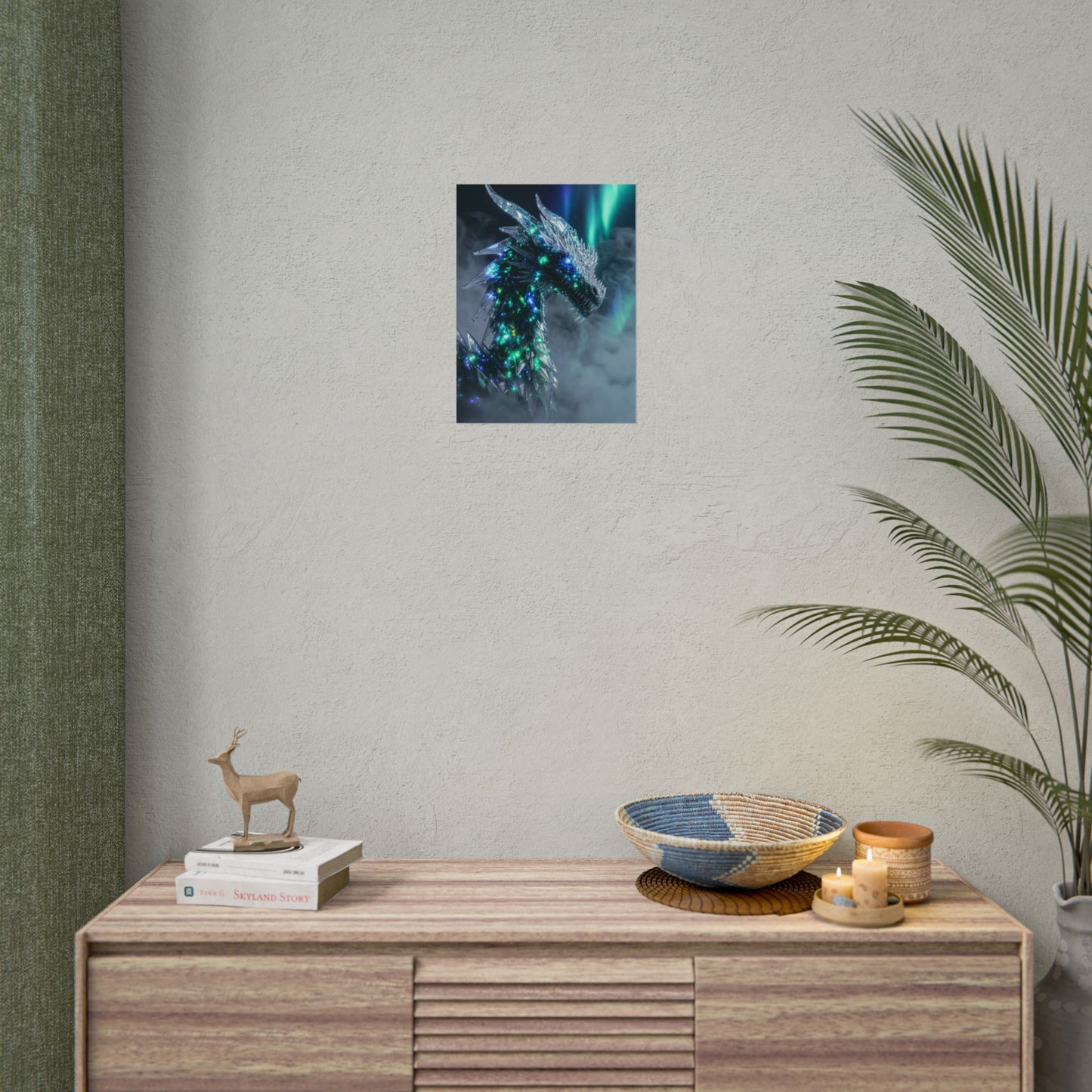 Crystal Dragon Poster – Fantasy Wall Art Rolled Print