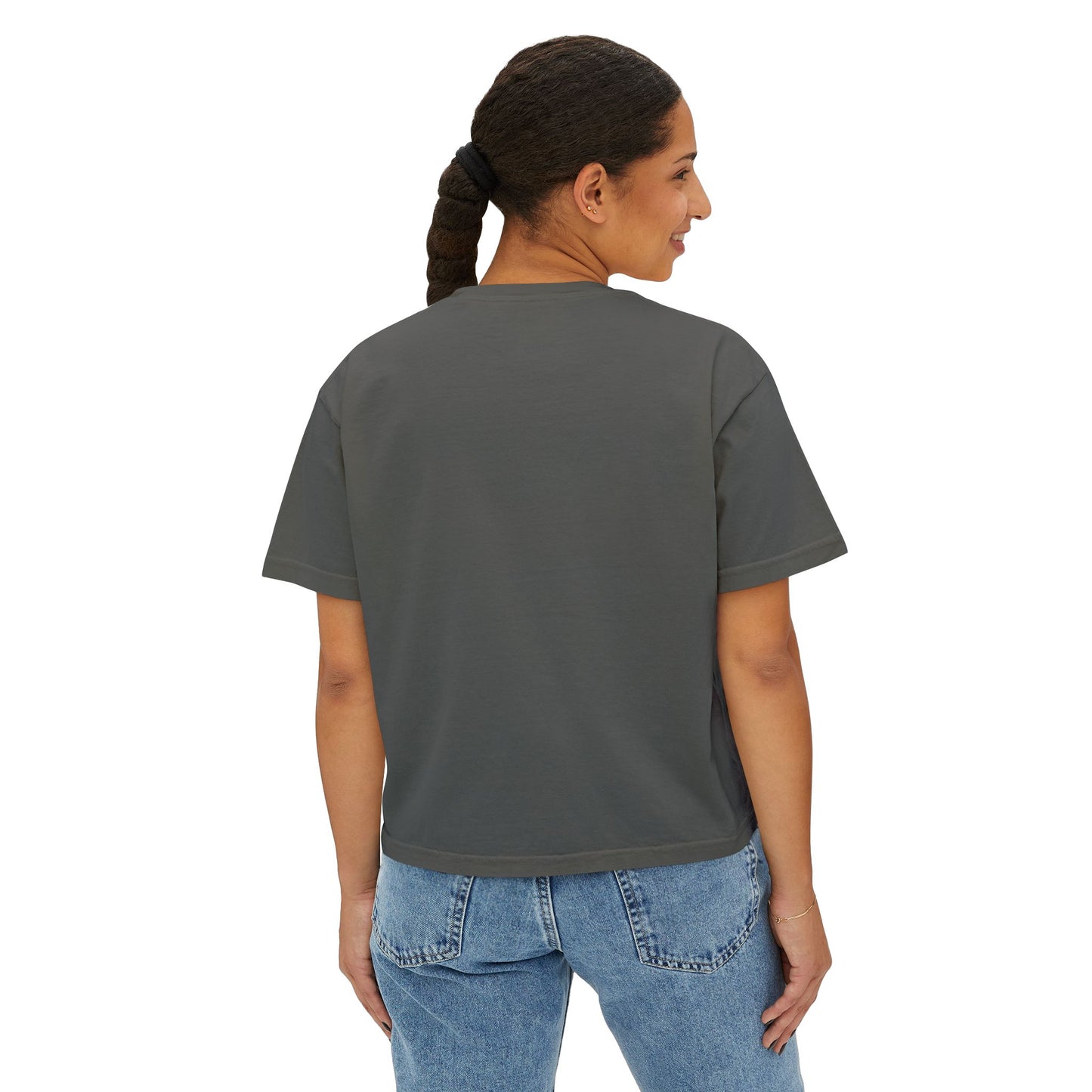A Divine Diamond Dragon Pendant Graphic Women's Boxy Tee, Casual T-Shirt, Trendy Fashion, Streetwear Style, Unique Gift for Her, Everyday Wear