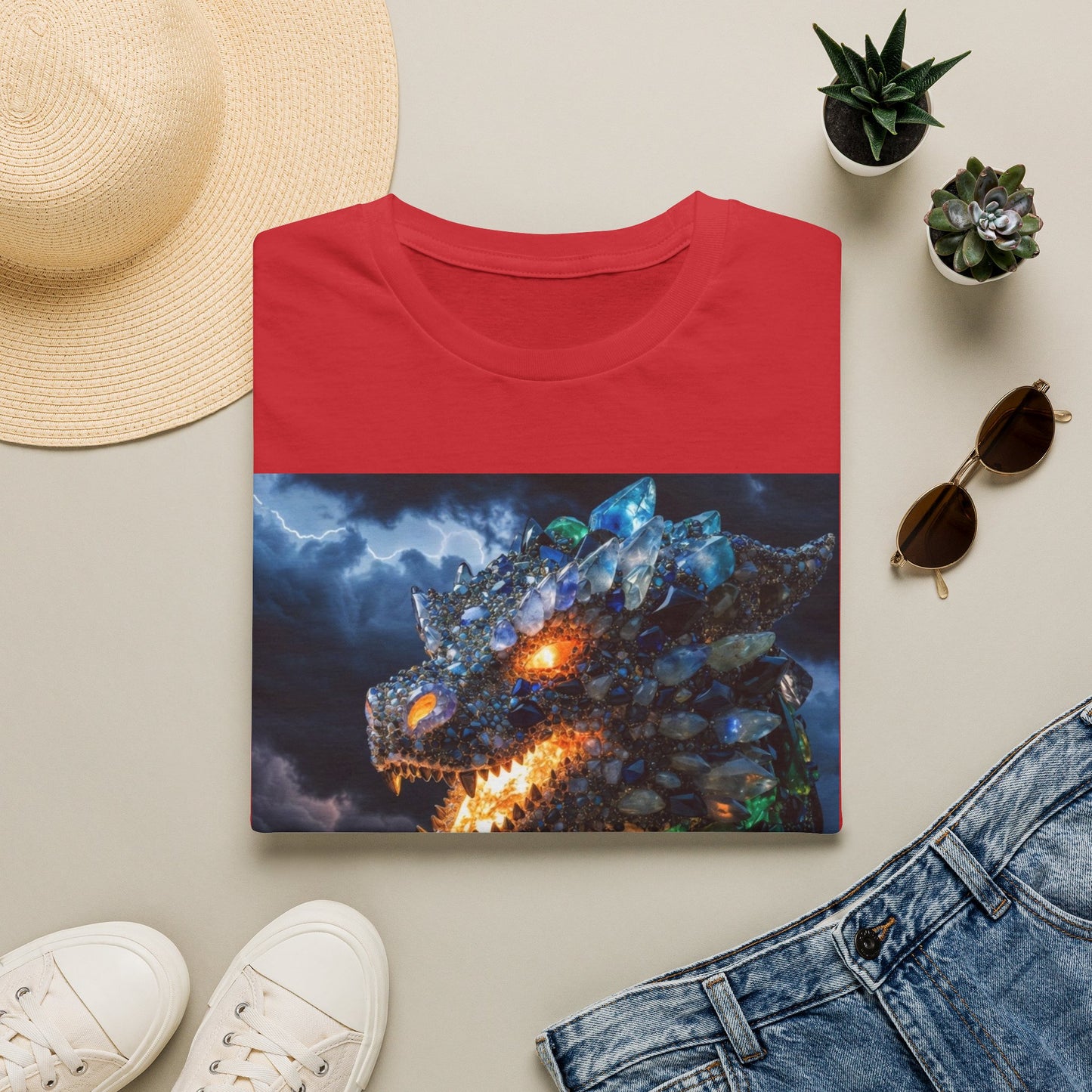 Gemstone Dragon T-Shirt — Fiery Crystal Dragon Graphic Tee