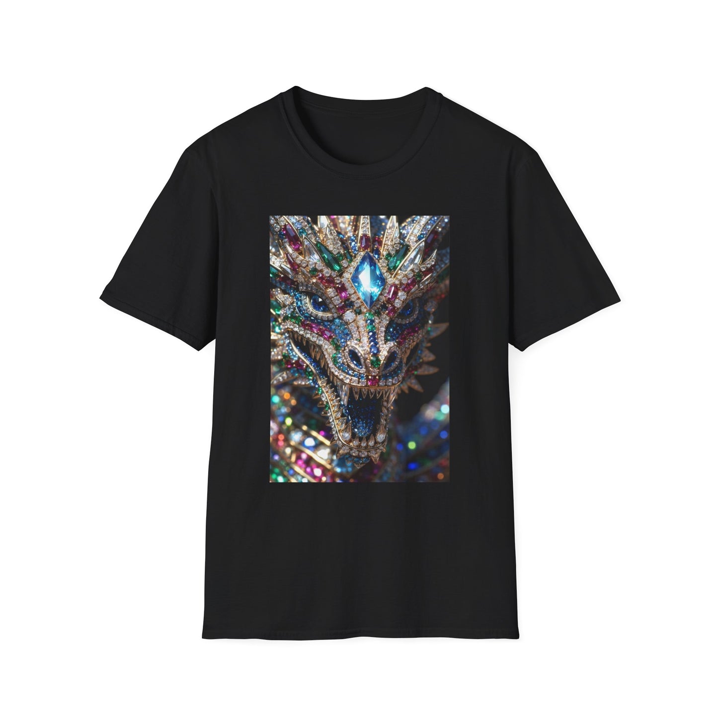 # 1 Dragon selling Gemstone Mask T-Shirt — Jewel-Encrusted Festival Tee