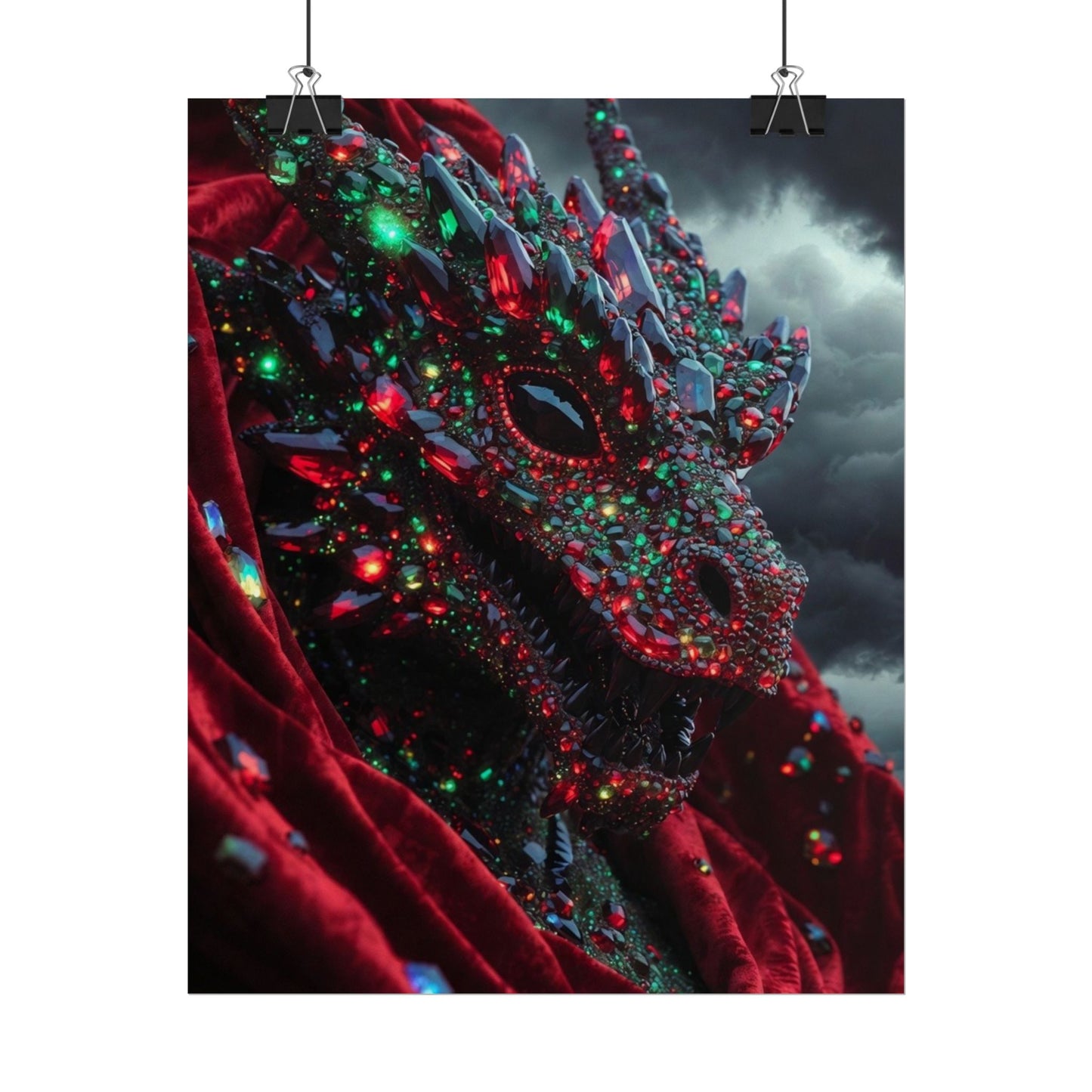 Rolled Poster — Jewel-Encrusted Dragon Art Print